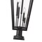 Z-Lite Gannon 5 Light Outdoor Pier Mounted Fixture, 16in. W x 42.25in. H, Black 5008PHXXLR-533PM-BK - alternate 6